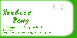 norbert meng business card